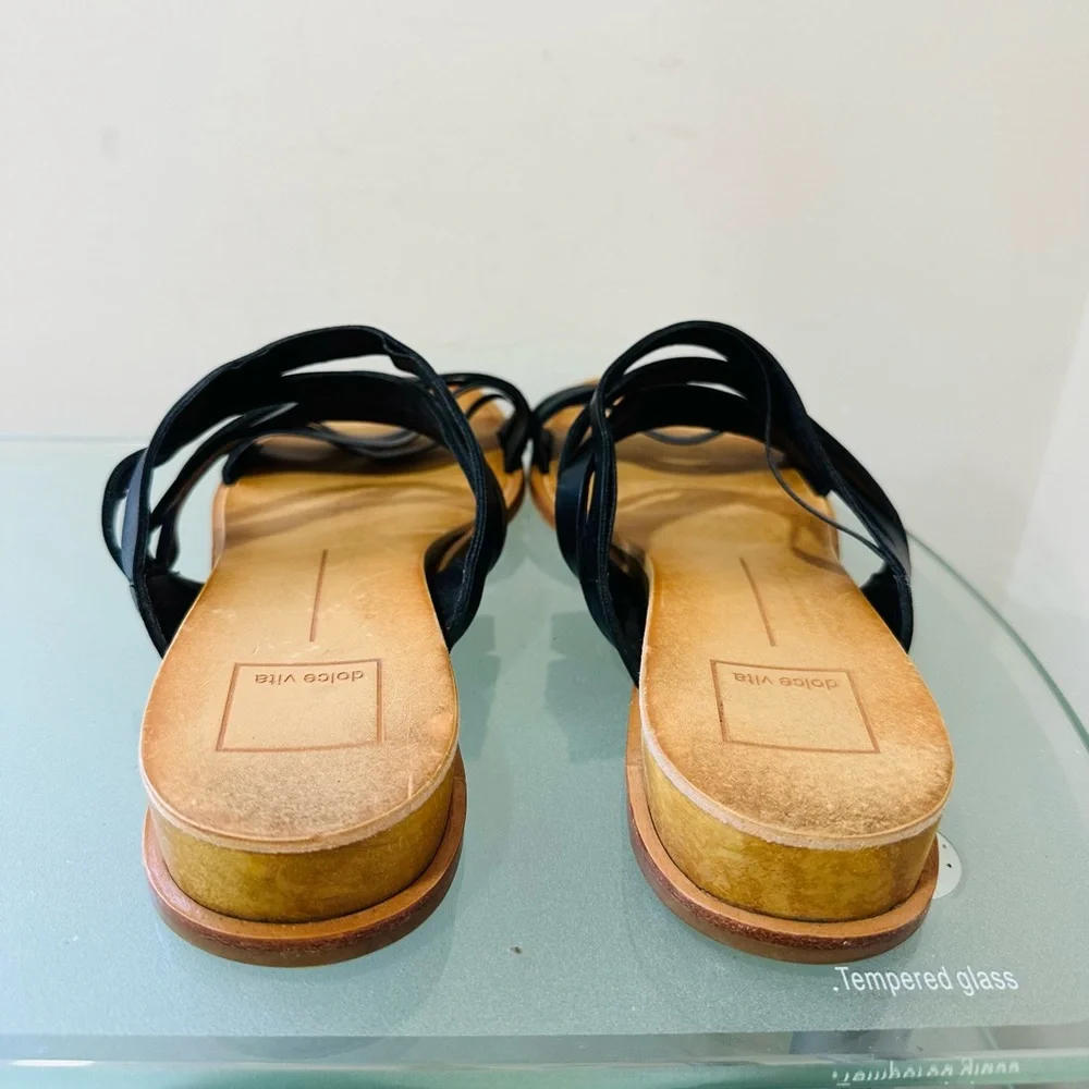 Dolce Vita Sandals Womens 8,5 M Pais Slide Strappy Black Casual Open Toe‎
